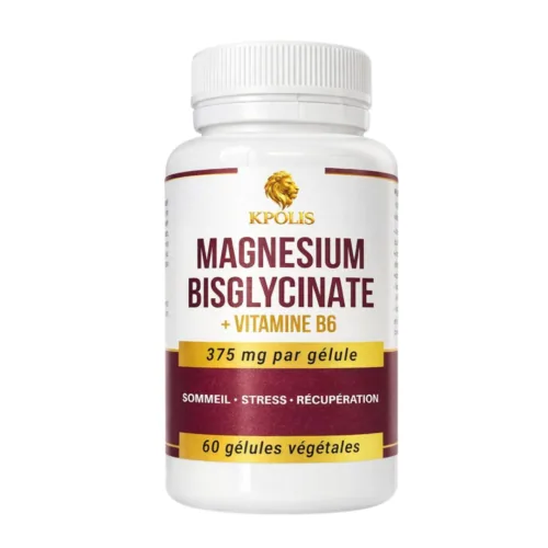 KPOLIS Magnesium Bisglycinate Vitamine B6 60 Gelules