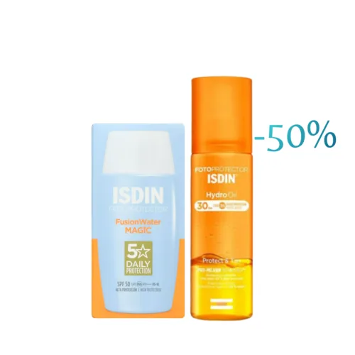 ISDIN Fotoprotector Fusion Water Magic 50ml+Hydro Oil 200ml Pack