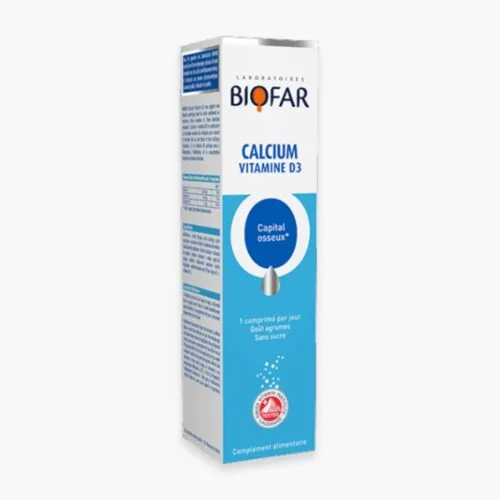 BIOFAR Calcium Vitamine D3 Capital Osseux Effervescents 20 Comprimes