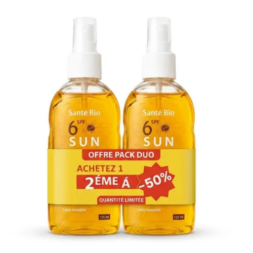 Sante bio Huile de bronzage spf6 125ml Pack