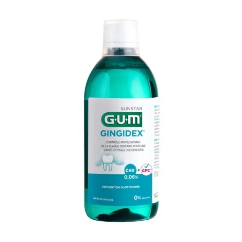GUM Gingidex Bain de Bouche 0.06% CHX + CPC sans Alcool 300ml