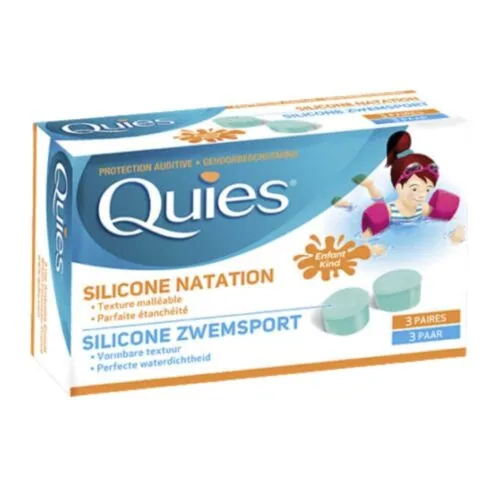QUIES Silicone Natation Enfants 3x2u