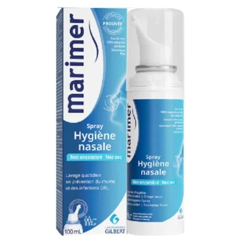 MARIMER Spray Hygiene Nasale Quotidienne Nez Encombre et Sec 100ml