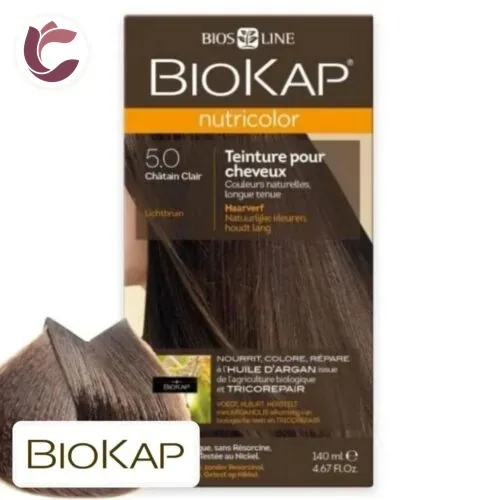 BIOKAP Nutricolor Coloration Naturelle Cheveux 140ml 5.0 Chatain Clair