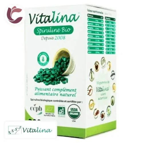 VITALINA Spiruline Bio et Naturelle 100 Comprimes
