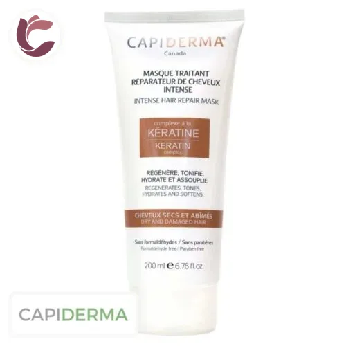 CAPIDERMA Keratine Masque Traitant Reparateur de Cheveux Intense 200ml