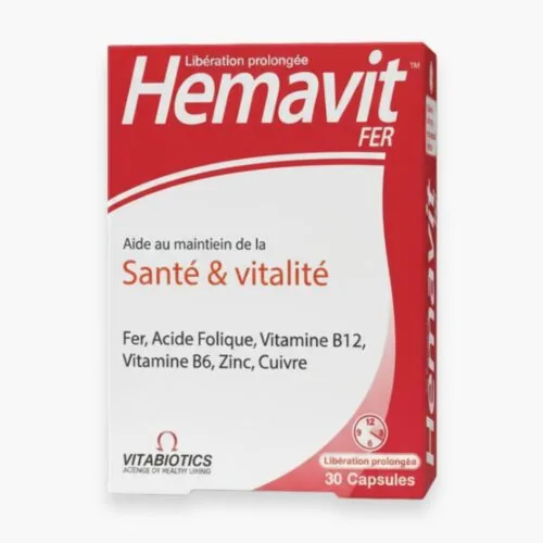 VITABIOTICS Hemavit Fer Sante et Vitalite 30 Comprimes