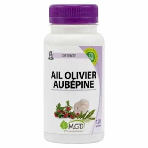 MGD NATURE Detente Ail, Oilivier et Aubepine 120 Gelules