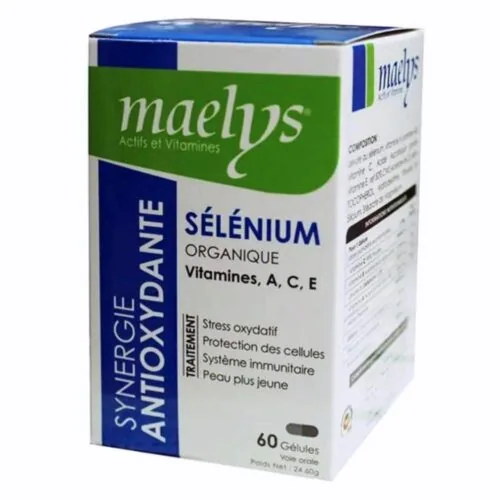 MAELYS Selenium Organique et Vitamines A, C et E 60 gelules