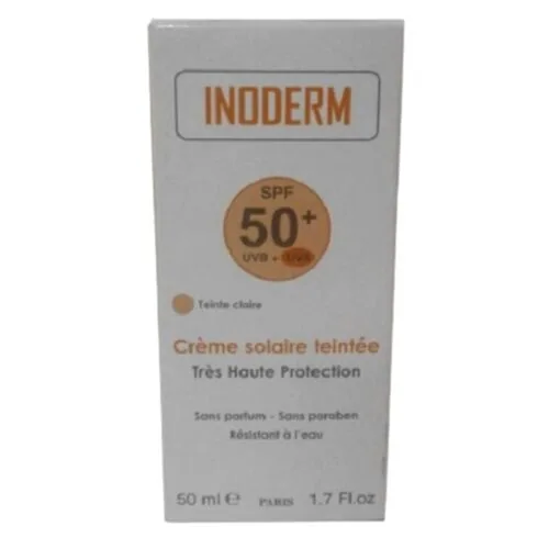 INODERM Creme Solaire Teinte Claire SPF50+ 50ml