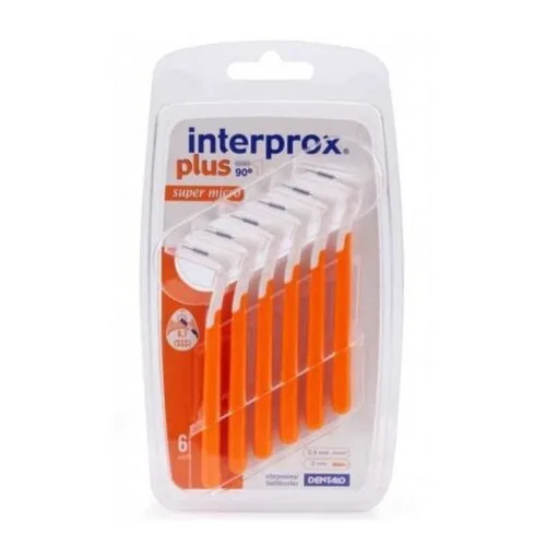 INTERPROX Plus Orange Super Micro Brossettes Interdentaires 6 Pieces