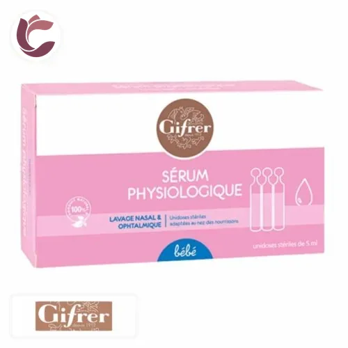 GIFRER Bebe Serum PHYSIOLOGIQUE Lavage Nasal et Ophtalmique 12x 5ml