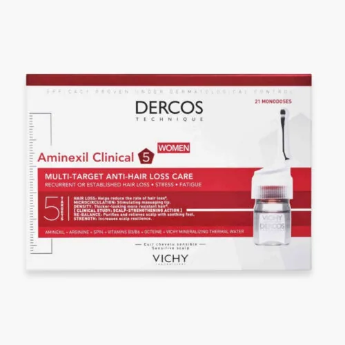 VICHY Dercos Aminexil Clinical 5 Femmes Traitement Anti-Chute Monodoses 21u
