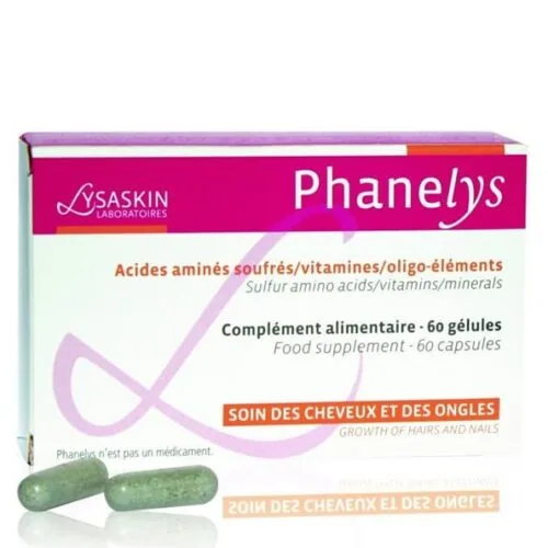 LYSASKIN PHANELYS Soin Cheveux et Ongles 60 Gelules