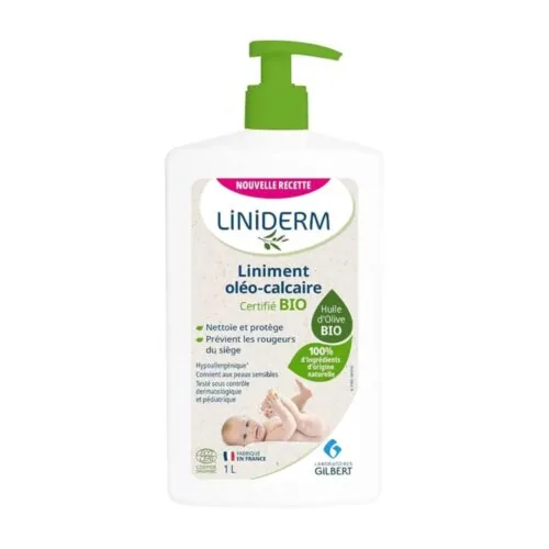 GILBERT Liniderm Liniment Oleo-Calcaire Soin pour le Change Pompe 1l